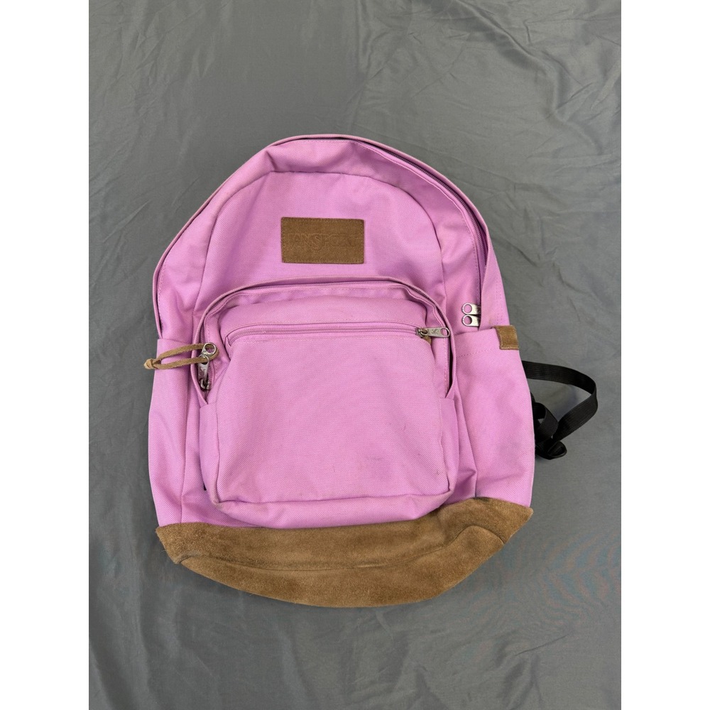 Jansport Right Pack Premium Backpack Orchid Pink Suede Bottom JS0A4NV6 Cordura